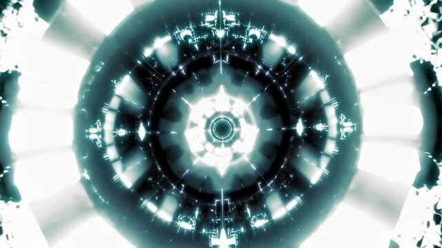 Dynamic energy flows through a crystalline AI core, radiating intricate patterns of thought and logic in a sleek, futuristic chamber, under ambient white