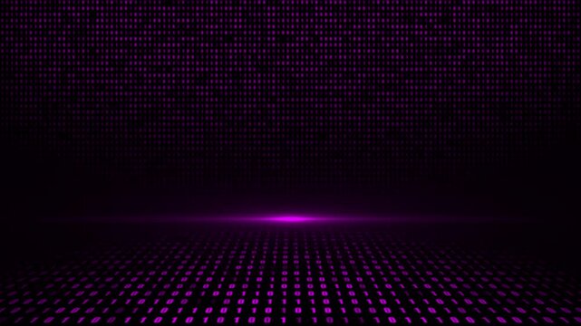 Pink color data flowing binary code hi tech design loopable seamless black technology 3D space background