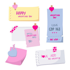 Valentine's Day stationery set with romantic stickers.