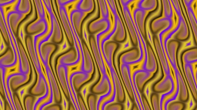 Vibrant energetic Psychedelic Abstract pattern background featuring swirling purple and golden yellow lines