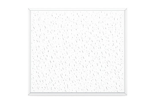 Acoustic ceiling tile panel isolated on transparent background