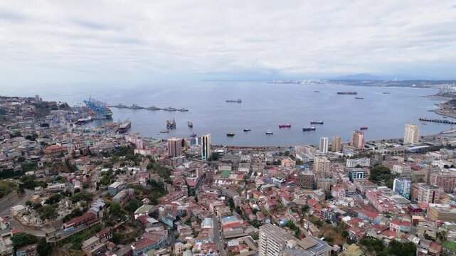 Valparaiso Chile Drone 4K Southamerica