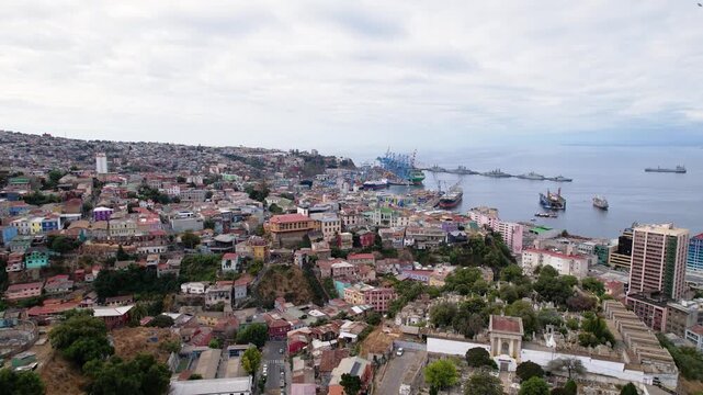 Valparaiso Chile Drone 4K Southamerica