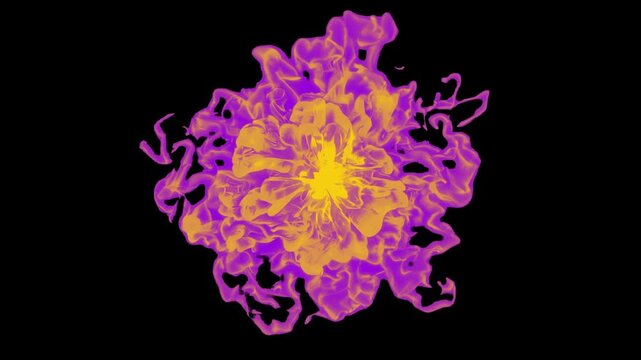 Intense Orange Plasma Fire Energy Burst Loop Description: A heavy, concentrated loop of deep orange and red plasma fire swirling outward. This visual effect is designed for use as a burning energy cor