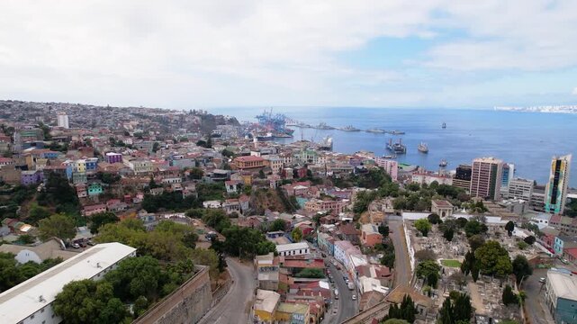 Valparaiso Chile Drone 4K Southamerica