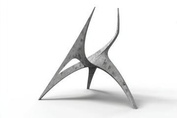 Abstract Metal Sculpture With Geometric Design