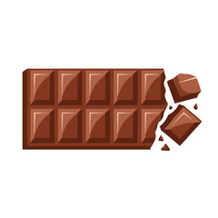 Fototapeta premium Delicious Milk Chocolate Bar with Breakable Pieces for Snacking and Cooking