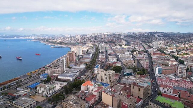 Valparaiso Chile Drone 4K Southamerica