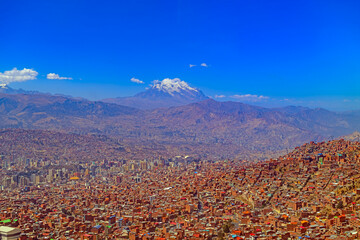 Illimani Mountain and the City of La Paz