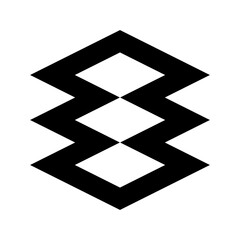 Outline layers icon for graphic design, stacks, and system levels.