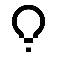 Outline lightbulb icon for creative ideas, innovation, and solutions.
