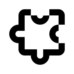 Outline puzzle piece icon for logic, problem solving, and strategy.