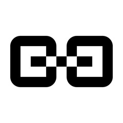 Outline link icon for hyperlinks, connections, and web URLs.