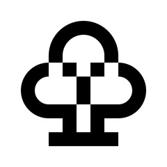 Outline tree icon for nature growth, structure, and ecology.