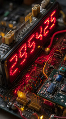 Internal circuit board and red LED digital display