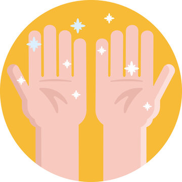 An icon showing hands being washed with soap, representing proper hand hygiene to prevent contamination during food handling.
