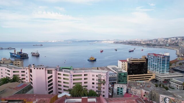 Valparaiso Chile Drone 4K Southamerica