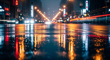 Obraz premium Rainy Urban Evening