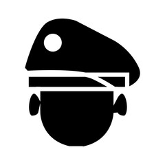 army cap vector illustration glyph icon vector