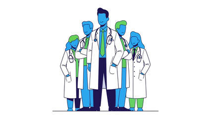 Medical Team's Commitment: A united team of dedicated medical professionals stands together, symbolizing care and expertise in the realm of healthcare. © Rokaiya