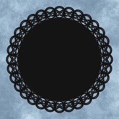 丸型レース&times;もやもや(ブルー)