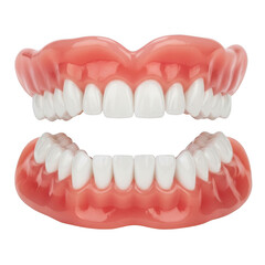 Fototapeta premium Anatomical illustration of a human lower and upper dental arch structure