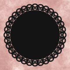 丸型レース&times;もやもや(レッド)