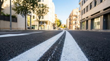 Obraz premium Street View Road Lines Urban City