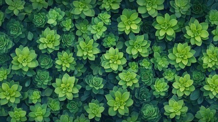 Green Duckweed Floating on Water Surface Top View.