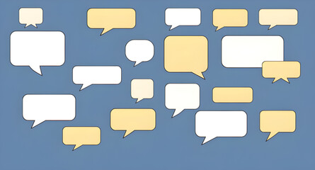 Obraz premium speech, bubbles, conversation, chat, message, communication, dialog, dialogue, talk, quote, comment, text, wording, cartoon, comic, illustration, vector, graphic, design, icon, symbol, element, shape,