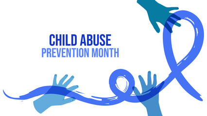 Child Abuse Prevention Month April Awareness Safe. For campaigns, posters, social media, and educational websites. Vector illustration.