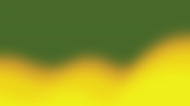 Abstract Yellow and Green Wavy Motion Gradient Background. Smooth Liquid Wave Animation with Yellow and Forest Green Colors. Organic Wave Gradient Motion Graphic for Presentation Background.