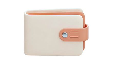 Minimalist Peach and Cream Wallet