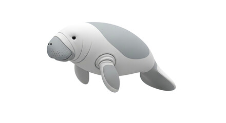 Cartoon Manatee 3D Model