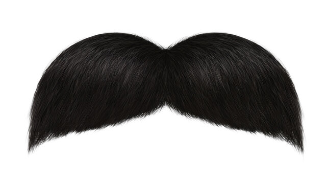 Elevate your style with these luxurious black hair extensions, perfectly shaped like a mustache for a unique fashion statement