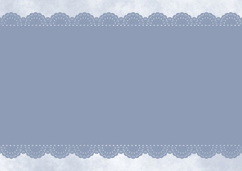 横長レース&times;もやもや(ブルー)