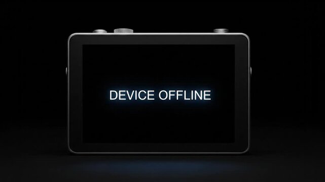 Multiple Electronic Devices Showing Offline Status in a Dark Environment