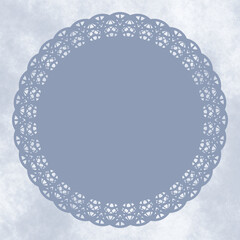 丸型レース&times;もやもや(ブルー)