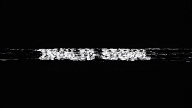 Digital Signal Interference Screens with glitches and static error effects visualized in a sequence of frames