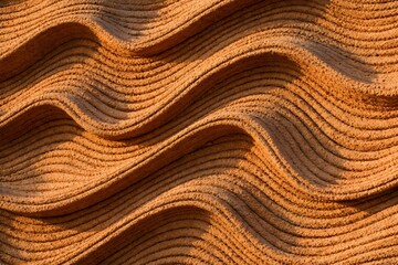 A close-up view of a wavy wooden surface with intricate patterns