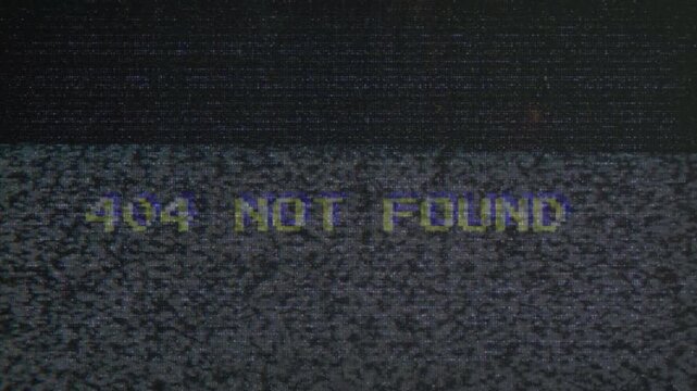 Warning Error Danger Digital Noise Glitch Effect Tv Screen Background. 404 not found background.