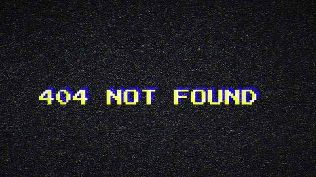 Warning Error Danger Digital Noise Glitch Effect Tv Screen Background. 404 not found background.