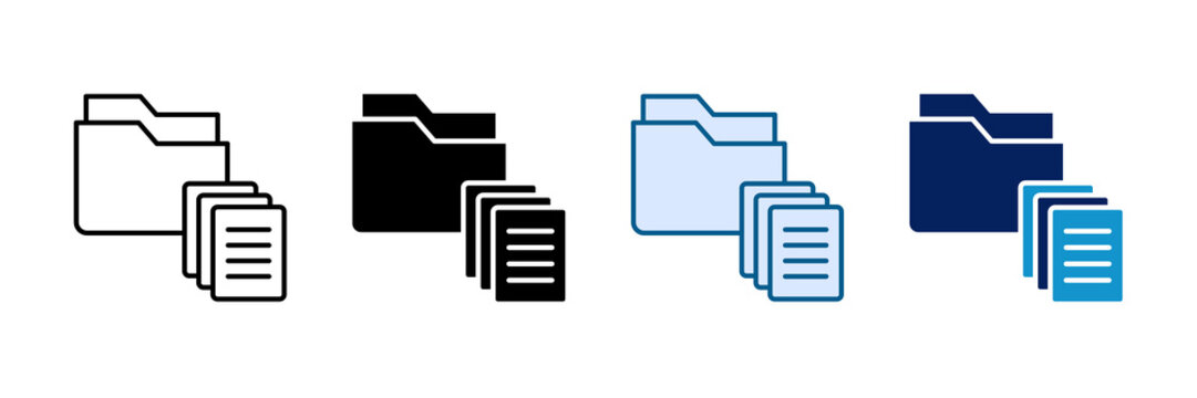 File Archive Icon Set Multiple Style Collection