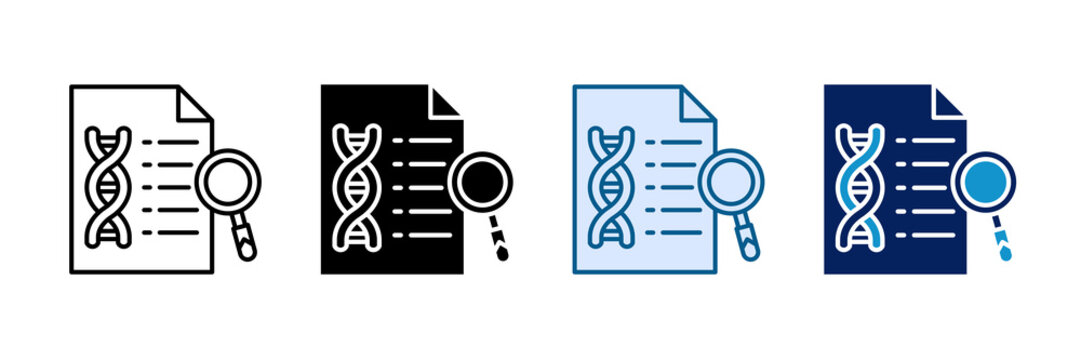 Dna Analysis Icon Set Multiple Style Collection