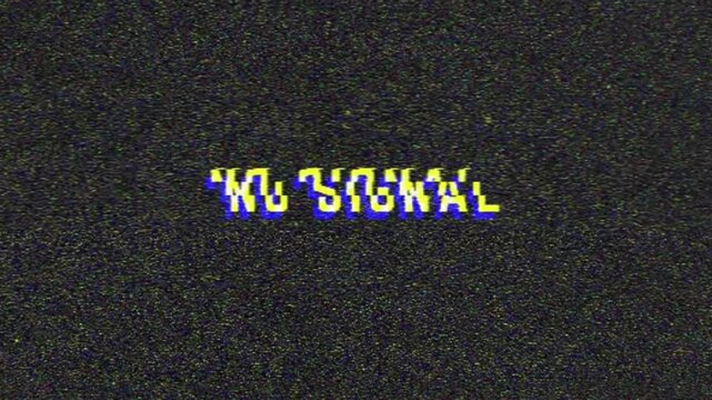 No signal glitch abstract background. Abstract Digital Animation Pixel Noise Glitch Error Video Damage.