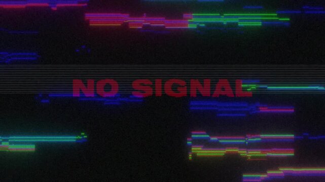 No signal glitch abstract background. Abstract Digital Animation Pixel Noise Glitch Error Video Damage.