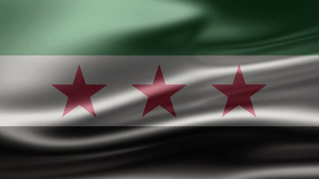 Waving flag of the Syria. Syria flag background footage.