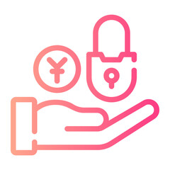 Obraz premium yuan gradient icon