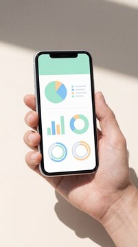 Budget tracking on smartphone personal finance app expense screen