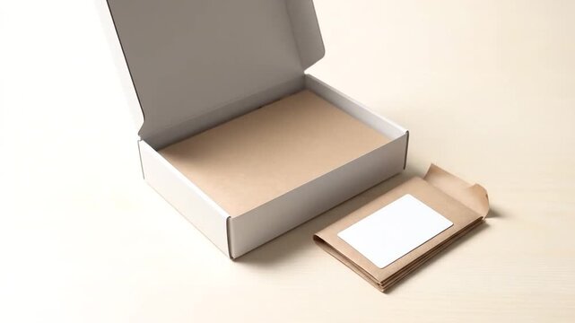 An open wooden  box with a red ribbon displays a pearl necklace gift inside an empty brown chest container isolated on a blank background